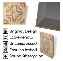 Panneau acoustique CIRCULO marron 500 x 500 x 57 mm