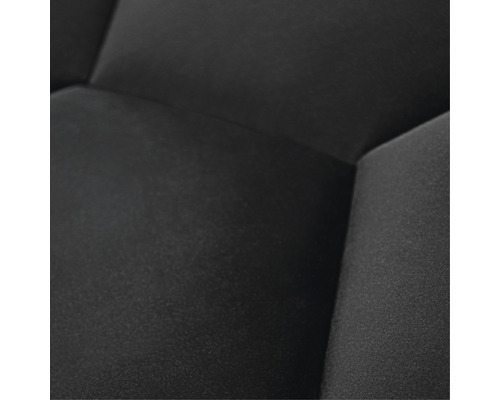 Nahaufnahme eines schwarzen Möbelstücks mit Stoffbezug