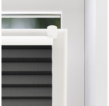 SOLUNA Faltplissee ohne Bohren schwarz 40x130 cm