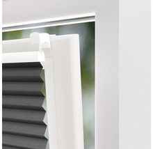 SOLUNA Faltplissee ohne Bohren schwarz 40x130 cm
