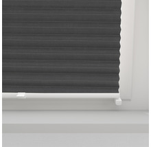 SOLUNA Faltplissee ohne Bohren schwarz 40x130 cm