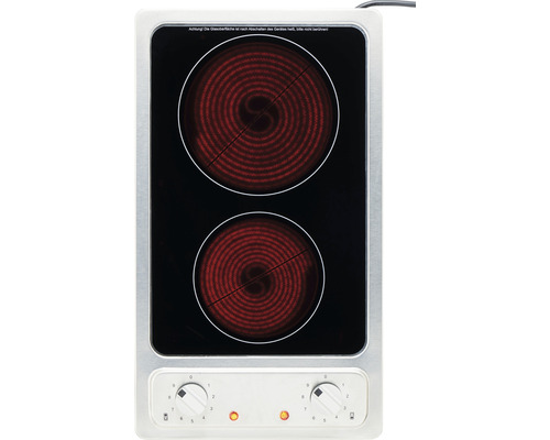 Plaque de cuisson double avec deux zones de cuisson