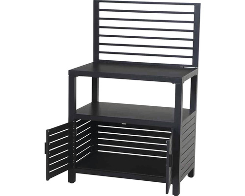 Table de jardin avec étagères et espace de rangement pour l''extérieur