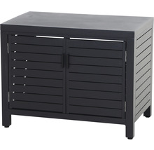 Armoire de jardin avec deux portes et aspect à lamelles