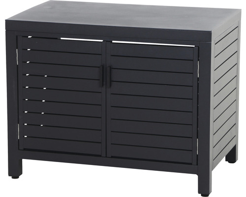 Armoire de jardin avec deux portes et aspect à lamelles