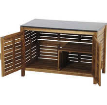 Armoire de jardin en bois avec portes et espace de rangement