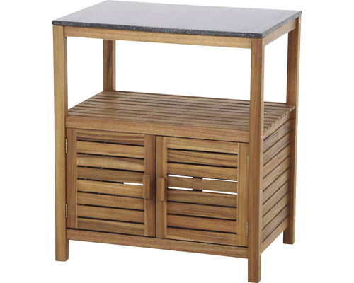 Armoire de jardin en bois avec plan de travail