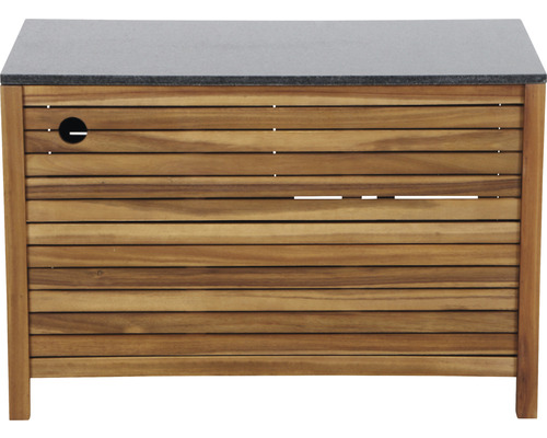 Armoire de jardin en bois avec plateau en pierre