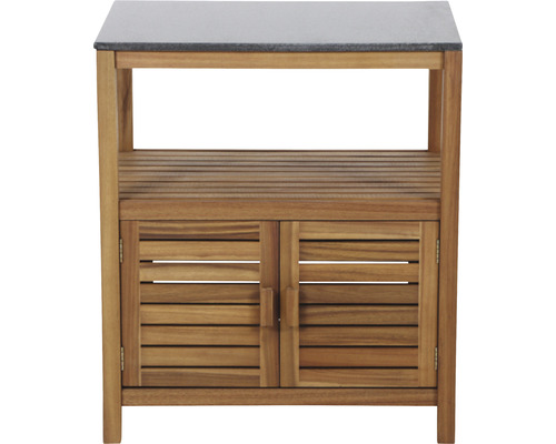 Armoire de jardin en bois avec une étagère et deux portes