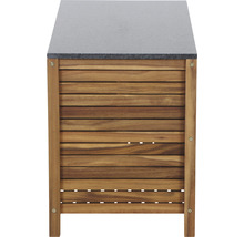 Armoire de jardin en acacia avec plateau de table gris