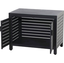 Armoire de rangement d''extérieur avec deux portes ouvertes