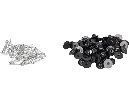 Clous et rosaces pour la fixation des matériaux isolants