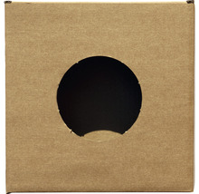 Emballage carré en carton avec découpe circulaire