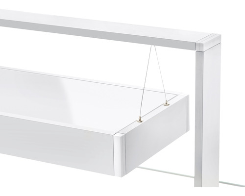 Nahaufnahme einer LED-Hängeleuchte mit Aufhängung