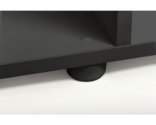 Vue détaillée d''un meuble noir avec pied