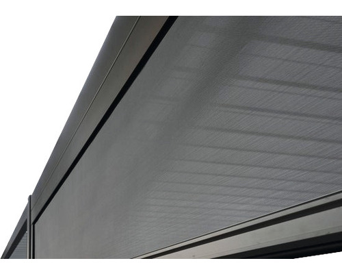 Vue détaillée d''un toit de terrasse avec store