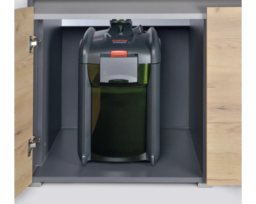 Aquarium Aussenfilter im Unterschrank