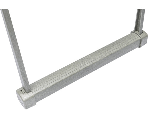 Vue détaillée d''un cadre métallique gris