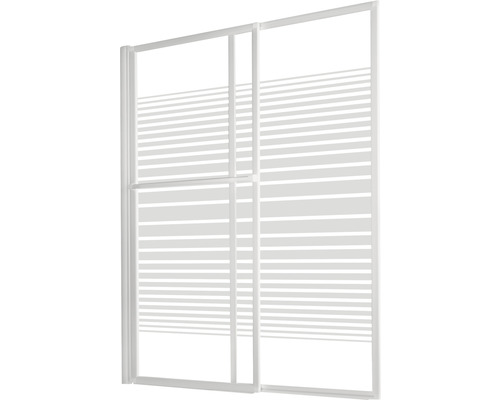 Paroi de douche avec motif à rayures