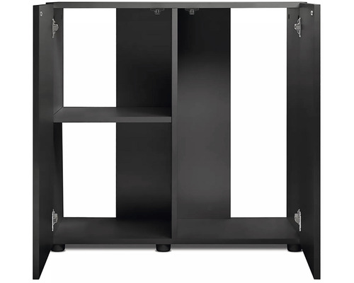 Schwarzer Aquarienschrank mit Stauraum und zwei Türen