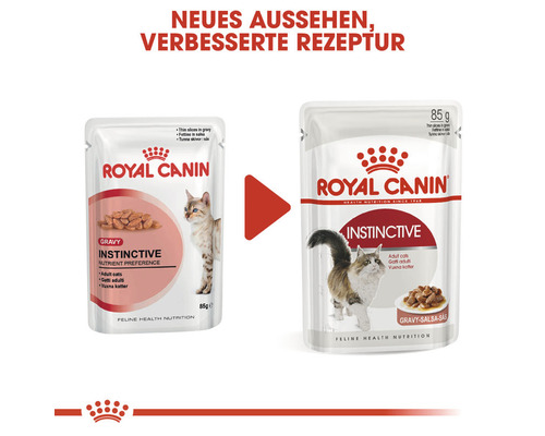 Zwei Packungen Royal Canin Katzenfutter für ausgewachsene Katzen mit verbesserter Rezeptur