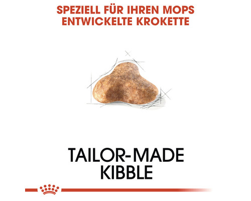 Speziell für Mops entwickelte Futterkrokette