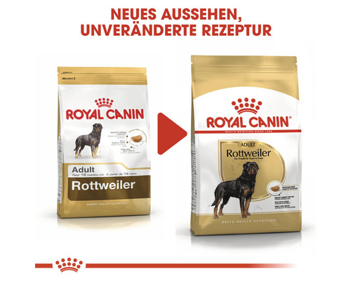 Zwei Packungen Royal Canin Rottweiler Adult Hundefutter im Vergleich