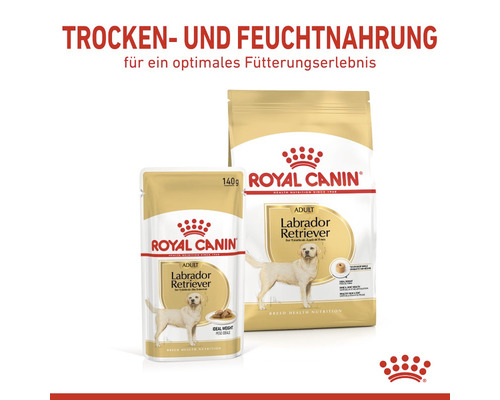 Royal Canin Labrador Retriever Adult Trocken- und Feuchtfutter für Hunde.