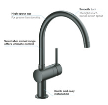 Robinet de cuisine haute pression avec bec pivotant