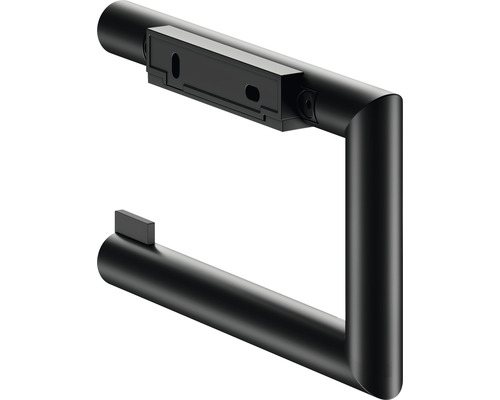 Porte-rouleau à papier noir pour montage mural