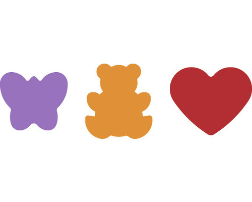 Éléments de décoration en forme de papillon, d''ours en peluche et de cœur