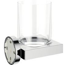 Wandhalterung mit Glas für Zahnbürsten und Zahnpasta