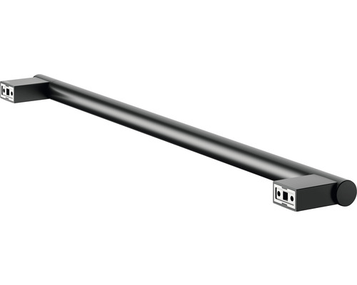 Schwarzer Handtuchhalter zur Wandmontage