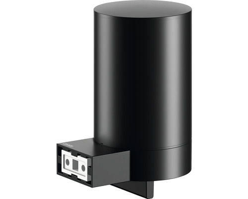 Schwarzer Seifenspender zur Wandmontage