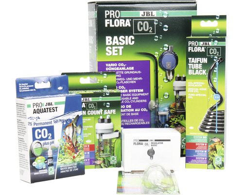 Système de fertilisation au CO2 JBL ProFlora et accessoires pour aquariums
