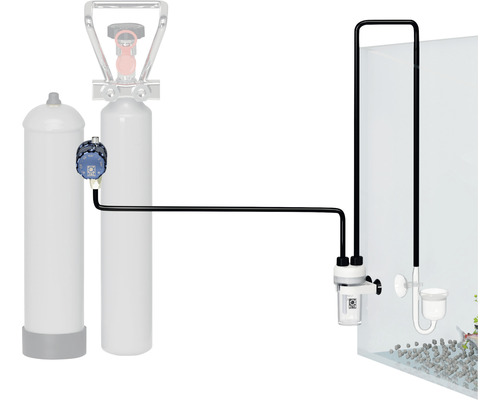 Système de CO2 pour alimenter un aquarium en dioxyde de carbone