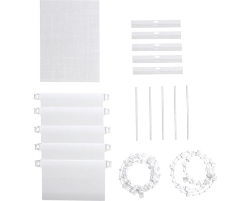 Pièces de rechange pour stores verticaux : bandes de tissu, plaques de lestage, connecteurs de lamelles, tiges d’orientation et chaînes