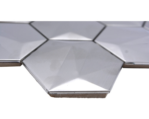 Sechseckige Mosaikfliese aus Metall