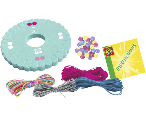 Kit de bricolage pour tresser des bracelets d''amitié avec disque, fil et perles