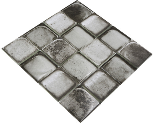 Mosaikfliese aus Glas mit quadratischen Elementen