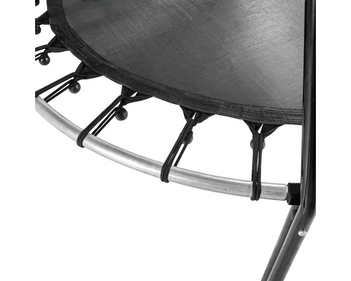 Detailansicht eines Trampolins mit Federn und Rahmen