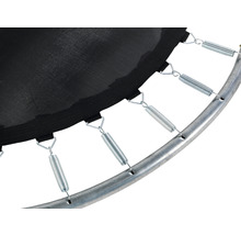 Trampoline EXIT Black Edition 256 x 305 cm noir avec filet de sécurité, échelle et kit d'ancrage-thumb-2
