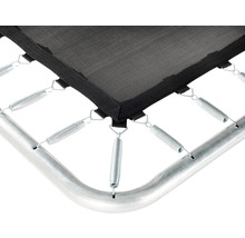 Detailansicht eines Trampolins mit Federn und Rahmen