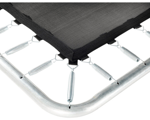 Vue détaillée d''un trampoline avec ressorts et cadre