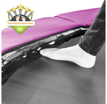 Trampolin EXIT Silhouette mit Sicherheitsnetz 244x366 cm rosa
