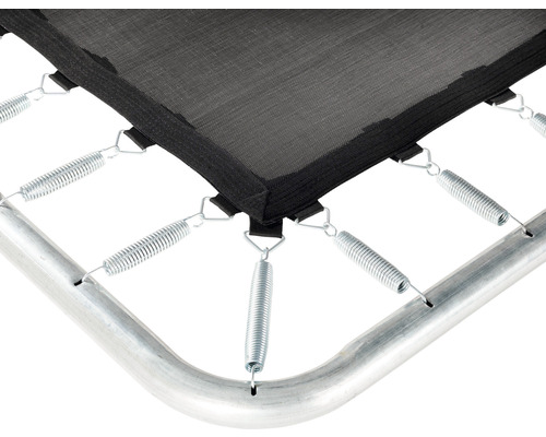 Vue détaillée d''un trampoline avec ressorts et cadre