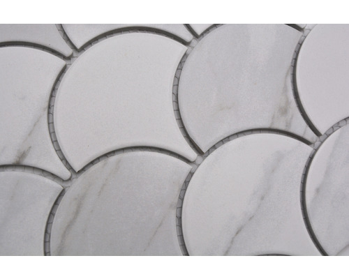 Carreau de mosaïque en marbre en forme d''éventail