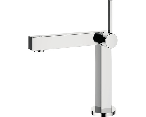 Robinet de lavabo en métal avec mitigeur monocommande