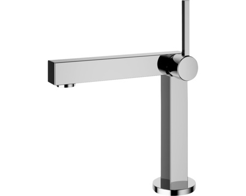 Robinet de lavabo en métal, aspect chrome