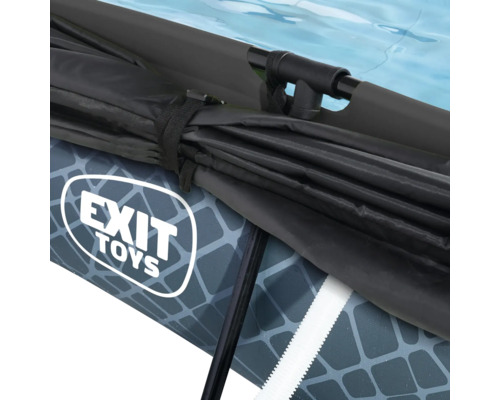 Vue détaillée d''une piscine EXIT Toys avec couverture.